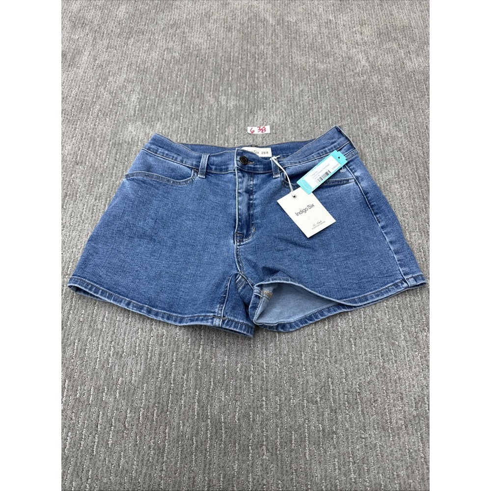 Indigo Six Size 29/8 Jean Short Shorts #638 - Picture 2 of 10